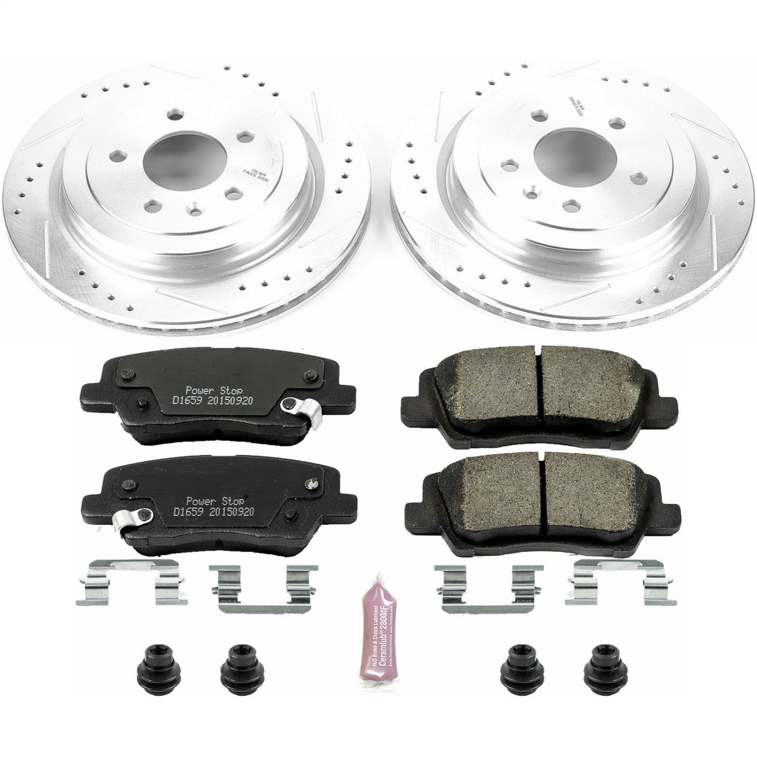 Power Stop - K6385 - Rear - Disc Brake Pad and Rotor Kit image 1