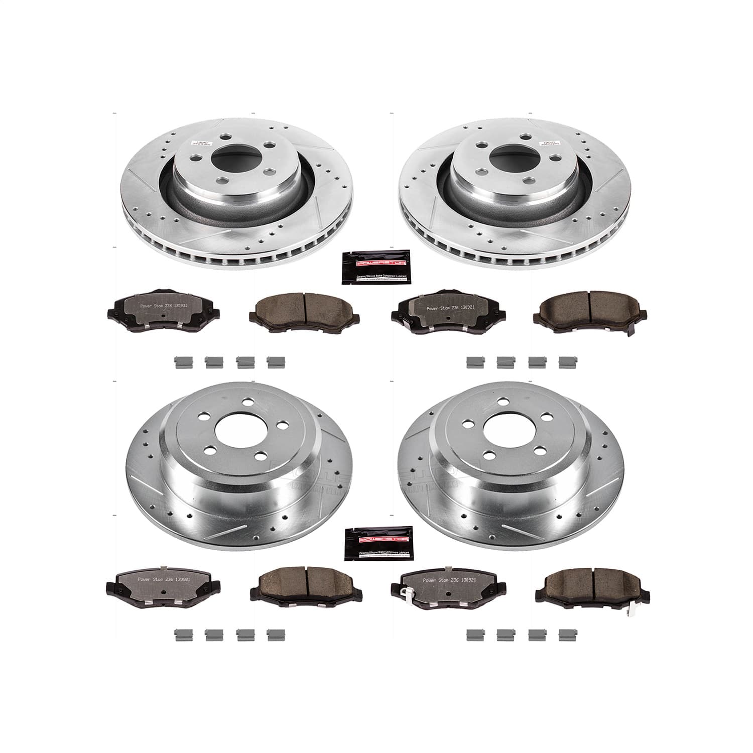 Power Stop - K6396-36 - Front and Rear - Disc Brake Pad and Rotor Kit image 1