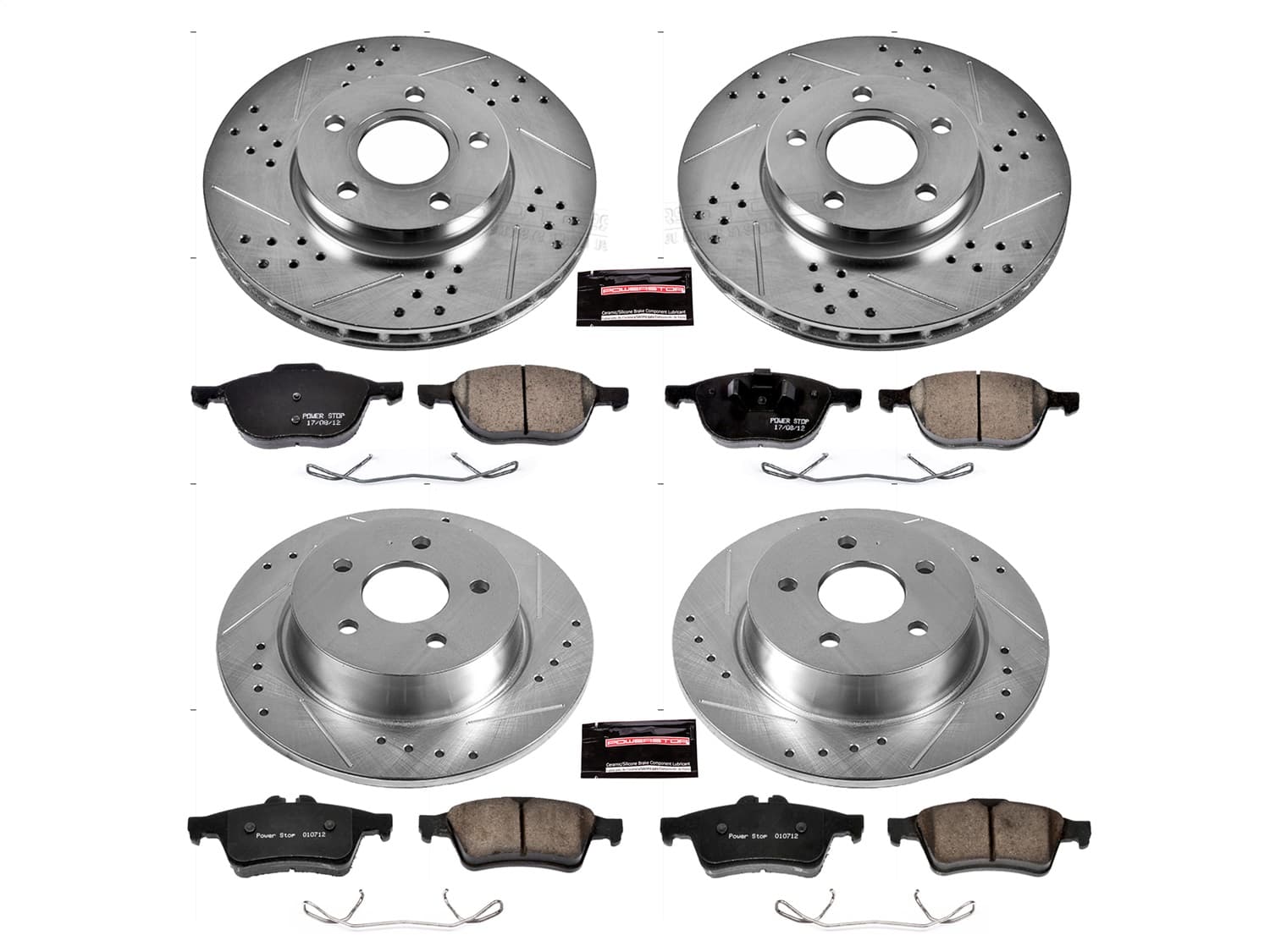 Power Stop - K6397 - Front and Rear - Disc Brake Pad and Rotor Kit image 1