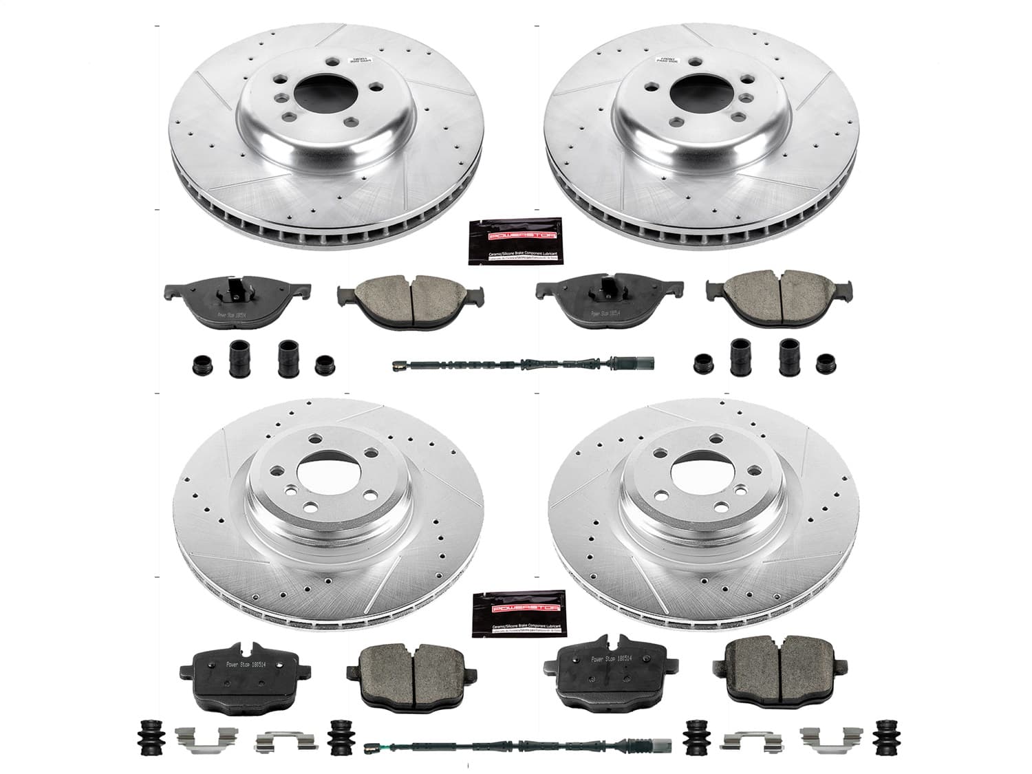 Power Stop - K6415 - Front and Rear - Disc Brake Pad and Rotor Kit image 1
