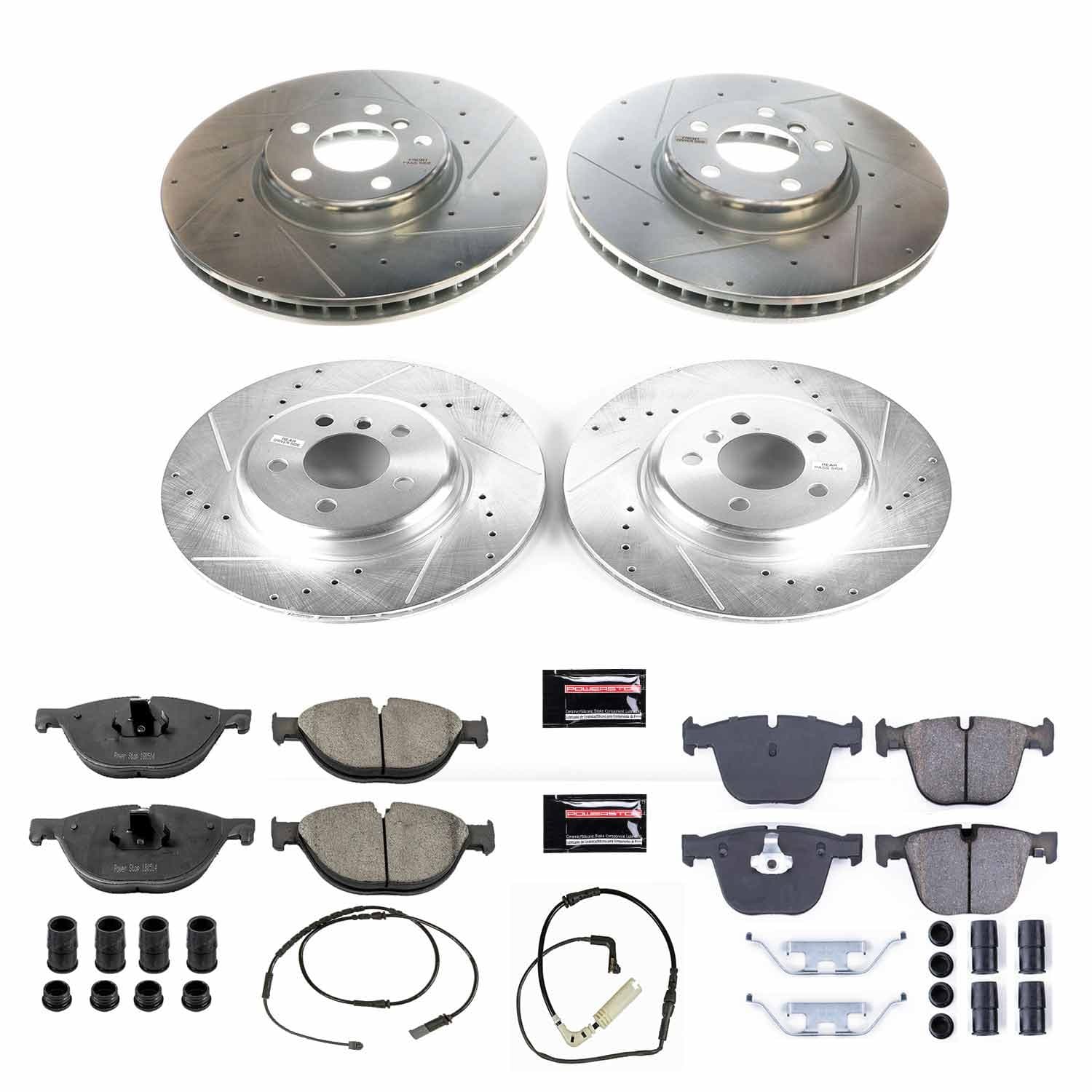 Power Stop - K6421 - Front and Rear - Disc Brake Pad and Rotor Kit image 1