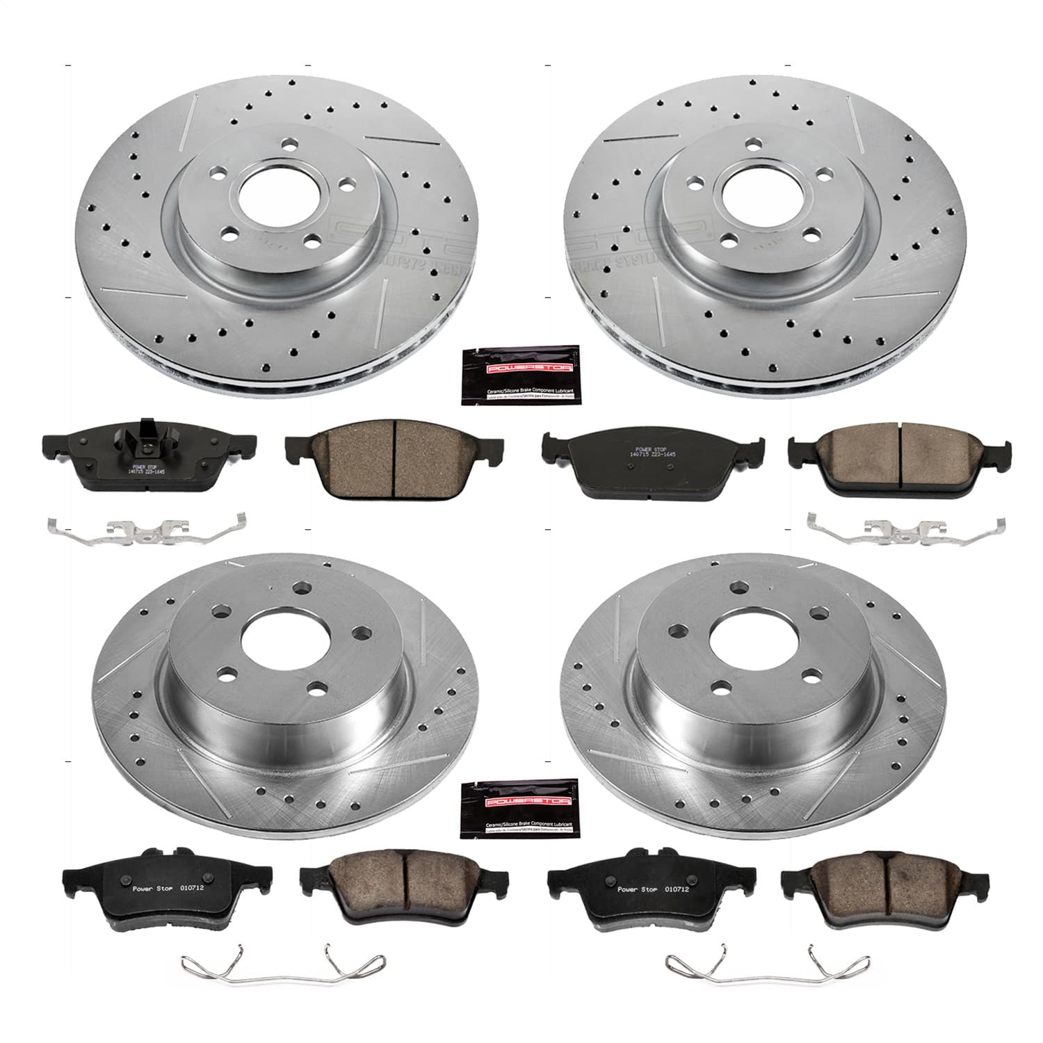 Power Stop - K6478 - Front and Rear - Disc Brake Pad and Rotor Kit image 1
