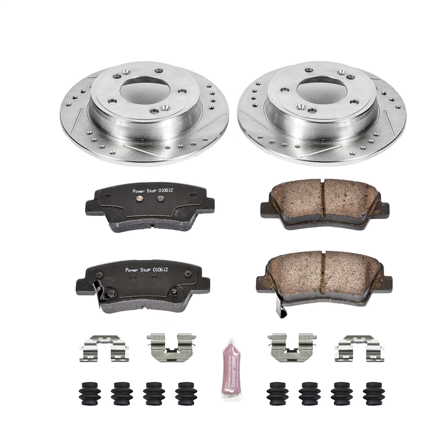Power Stop - K6501 - Rear - Disc Brake Pad and Rotor Kit image 1