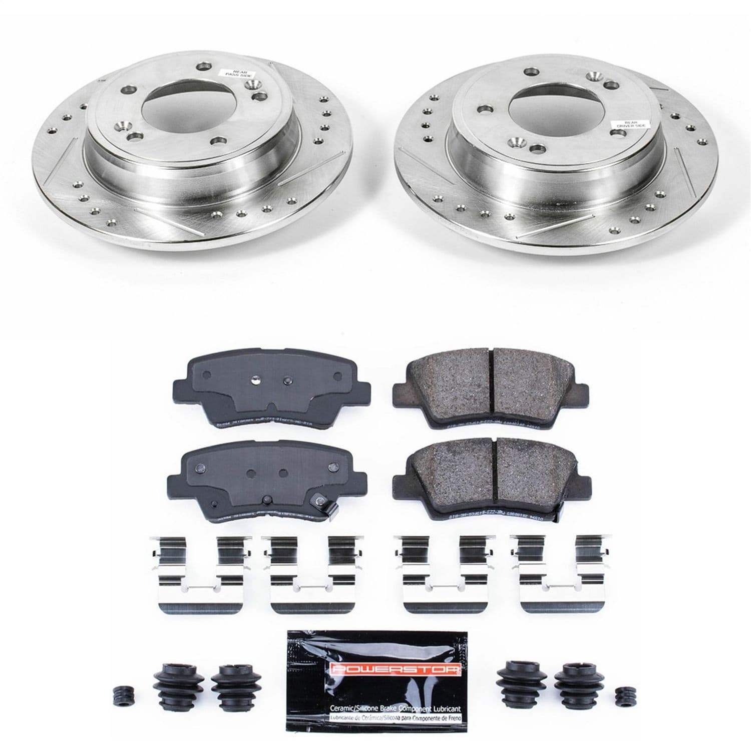 Power Stop - K6502 - Rear - Disc Brake Pad and Rotor Kit image 1