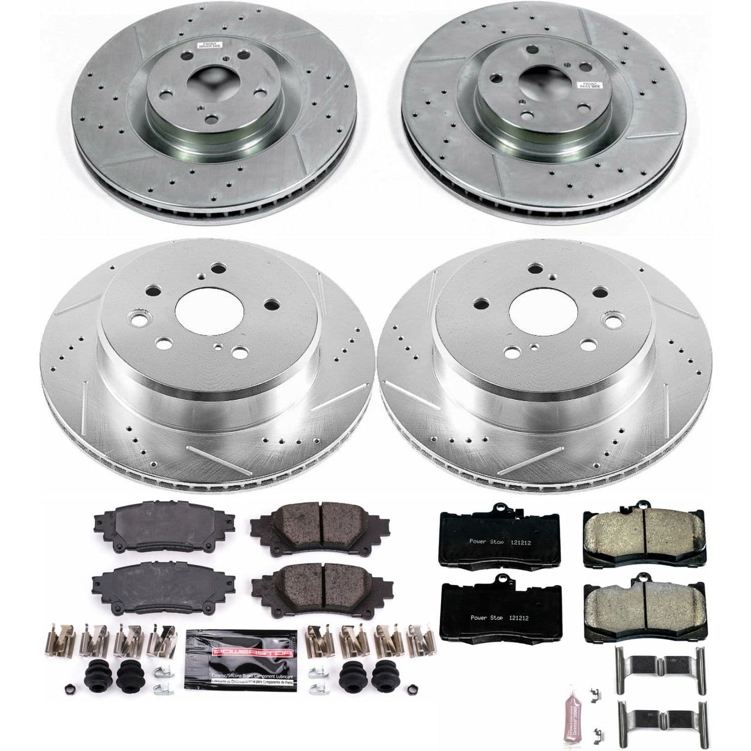 Power Stop - K6513 - Front and Rear - Disc Brake Pad and Rotor Kit image 1