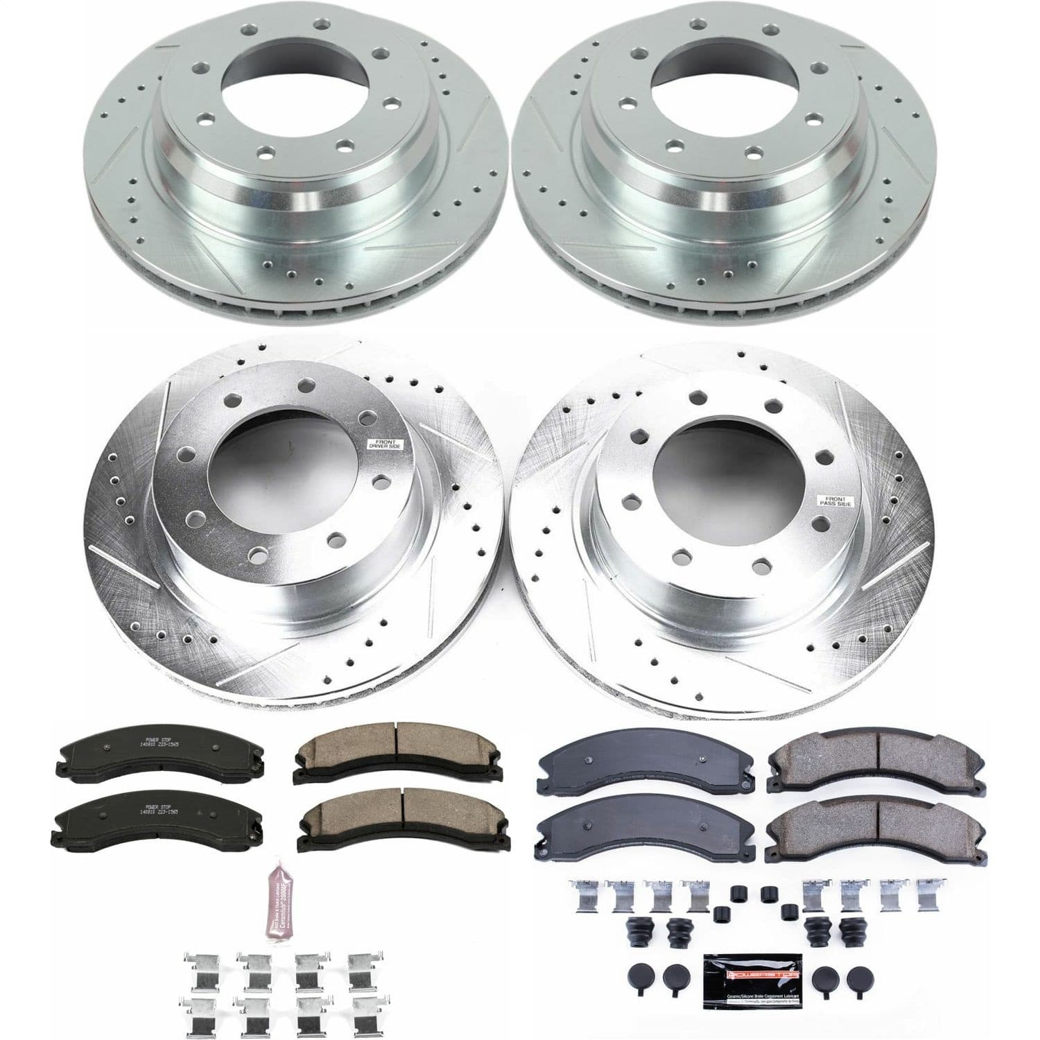 Power Stop - K6519 - Front and Rear - Disc Brake Pad and Rotor Kit image 1