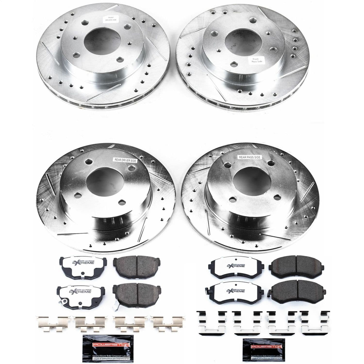 Power Stop - K655-26 - Front and Rear - Disc Brake Pad and Rotor Kit image 1