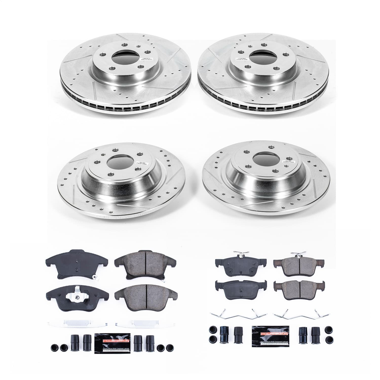 Power Stop - K6556 - Front and Rear - Disc Brake Pad and Rotor Kit image 1