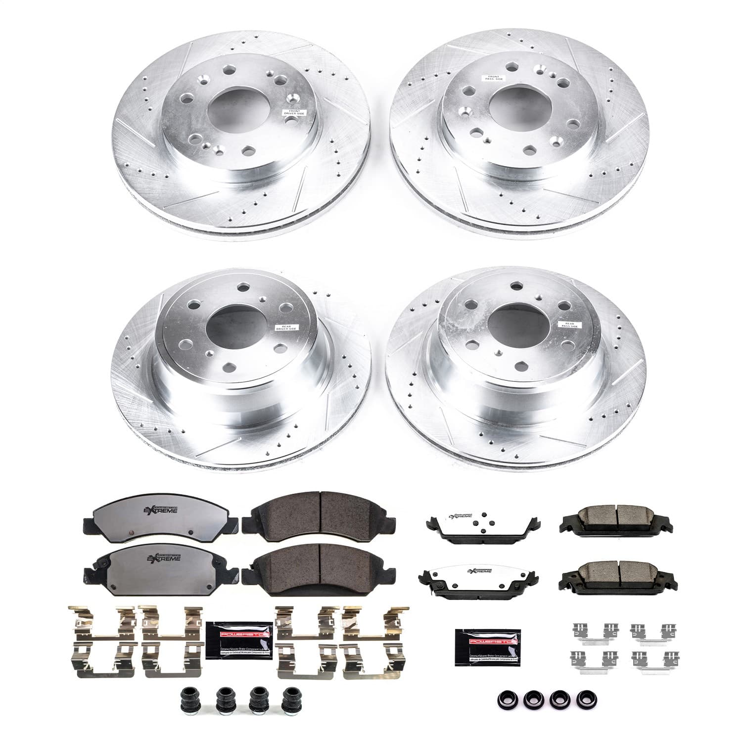 Power Stop - K6560-36 - Front and Rear - Disc Brake Pad and Rotor Kit image 1