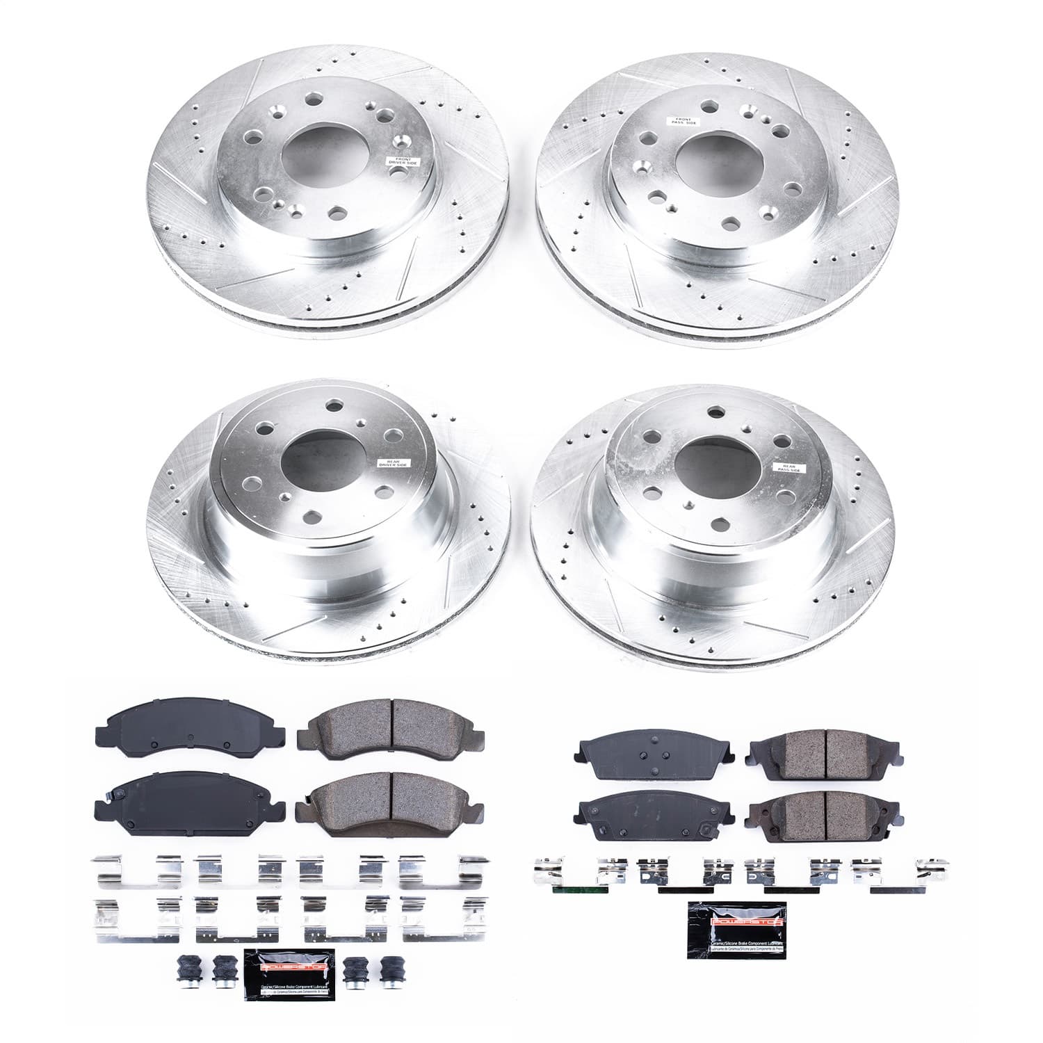 Power Stop - K6560 - Front and Rear - Disc Brake Pad and Rotor Kit image 1