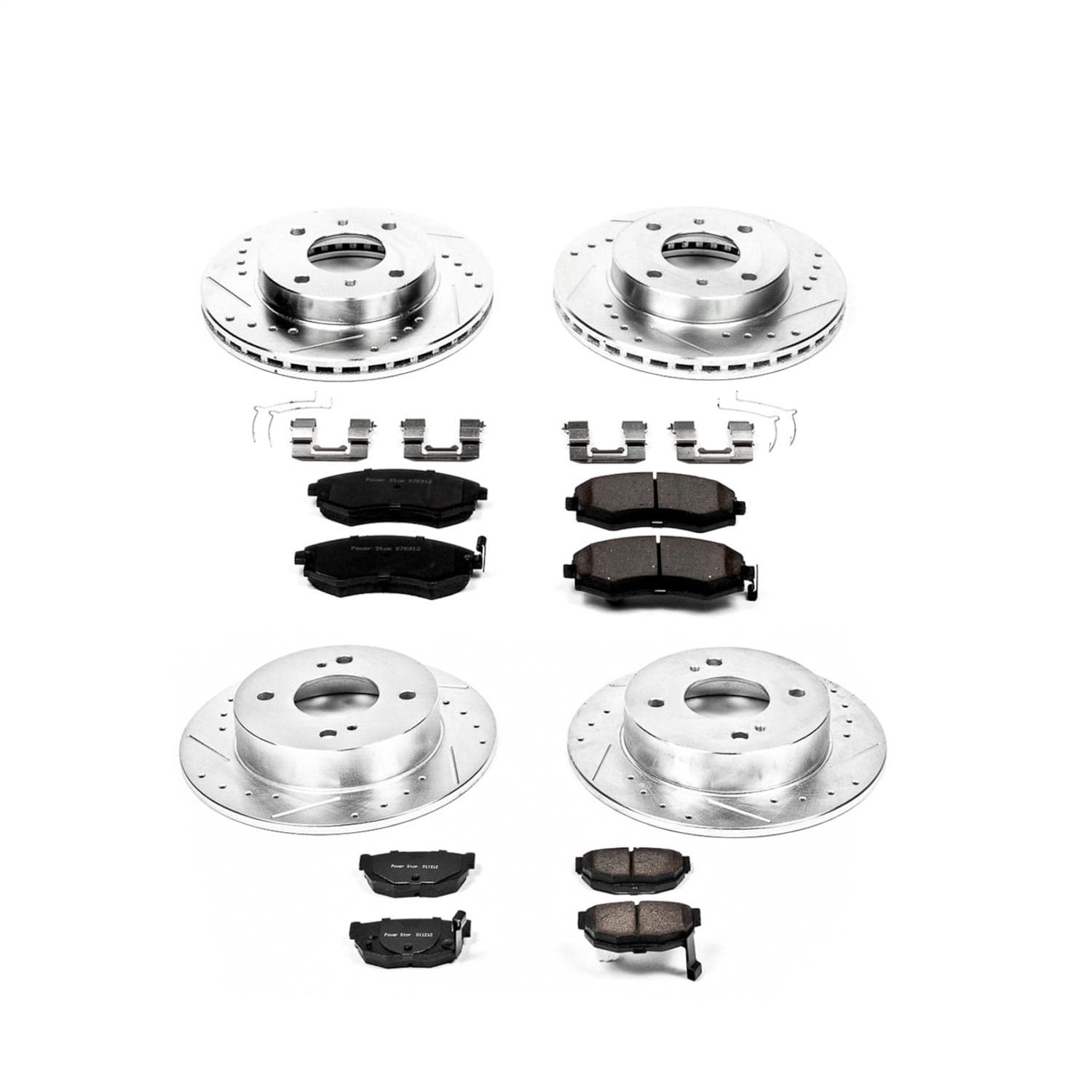 Power Stop - K657 - Front and Rear - Disc Brake Pad and Rotor Kit image 1