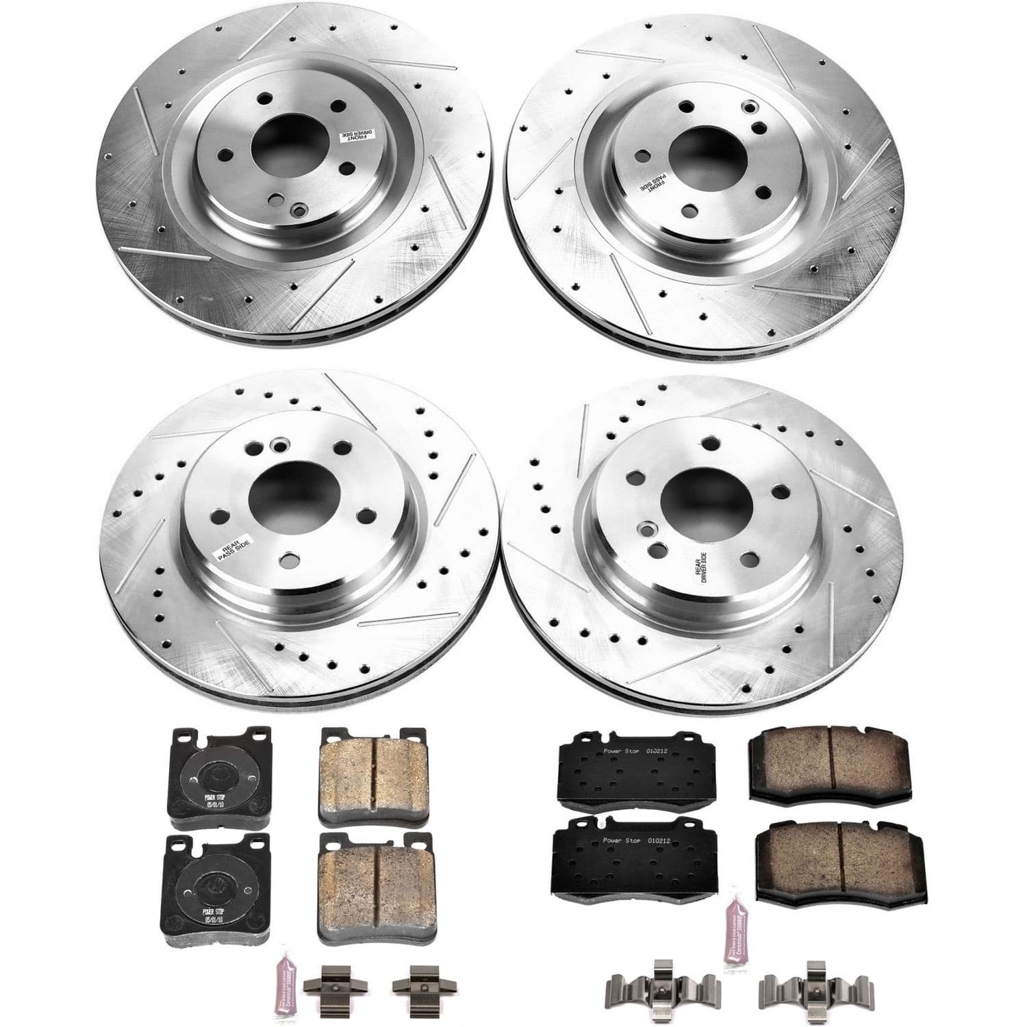 Power Stop - K6586 - Front and Rear - Disc Brake Pad and Rotor Kit image 1