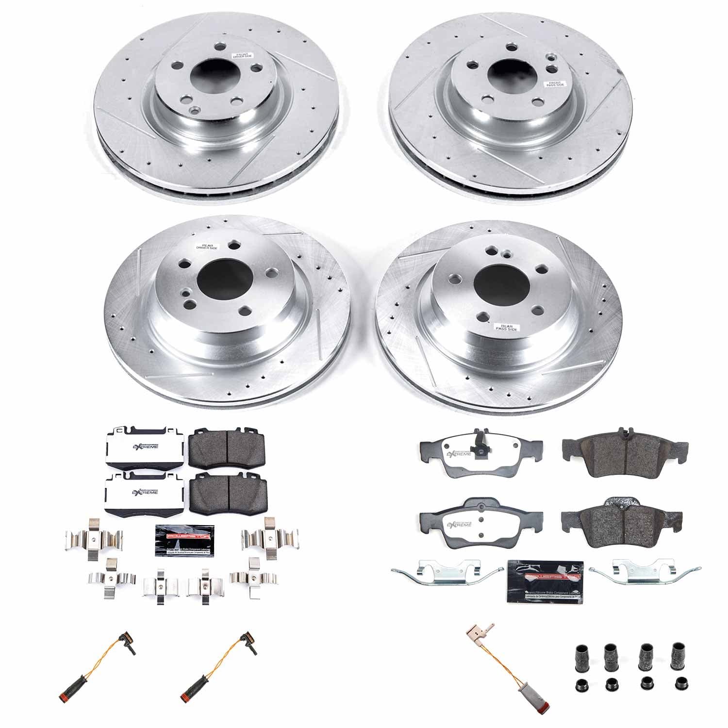 Power Stop - K6598-26 - Front and Rear - Disc Brake Pad and Rotor Kit image 1