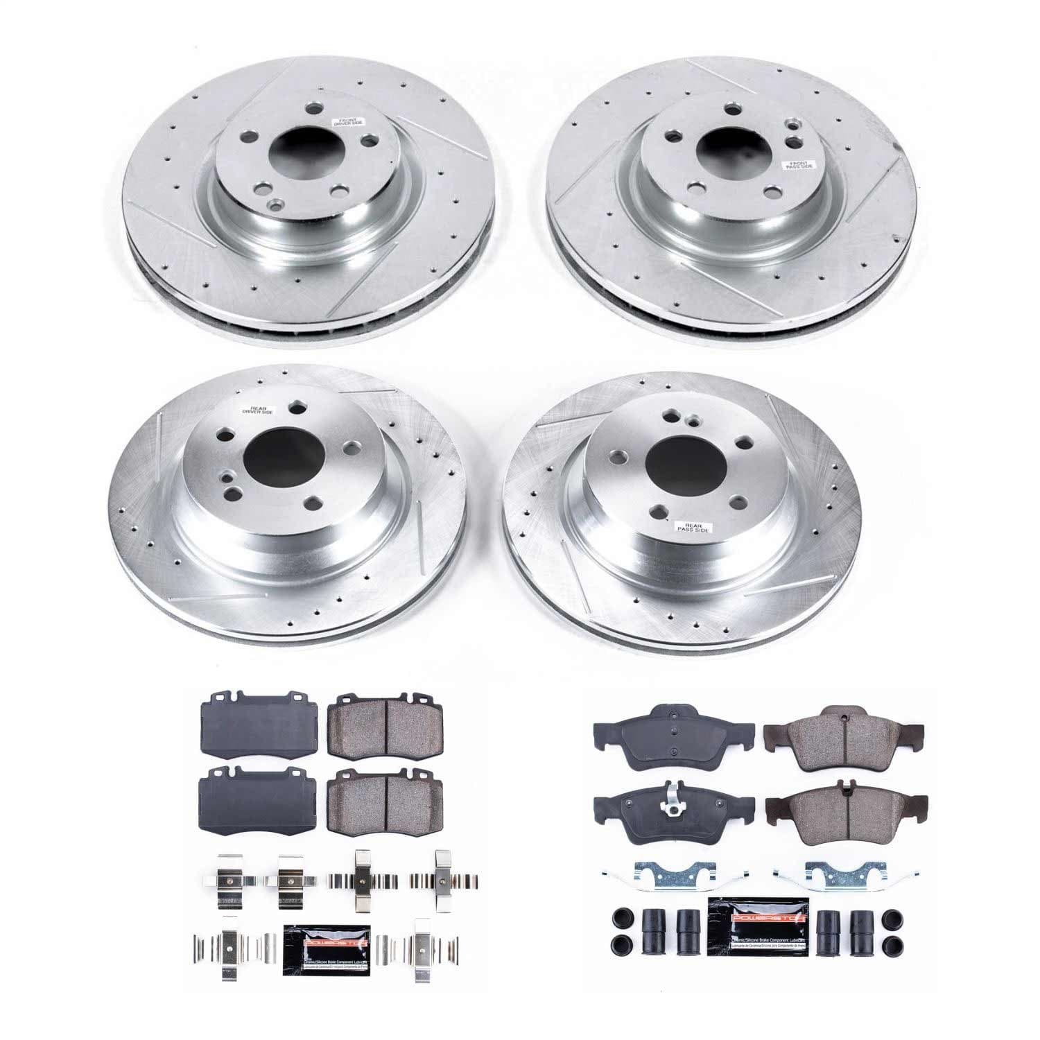 Power Stop - K6598 - Front and Rear - Disc Brake Pad and Rotor Kit image 1