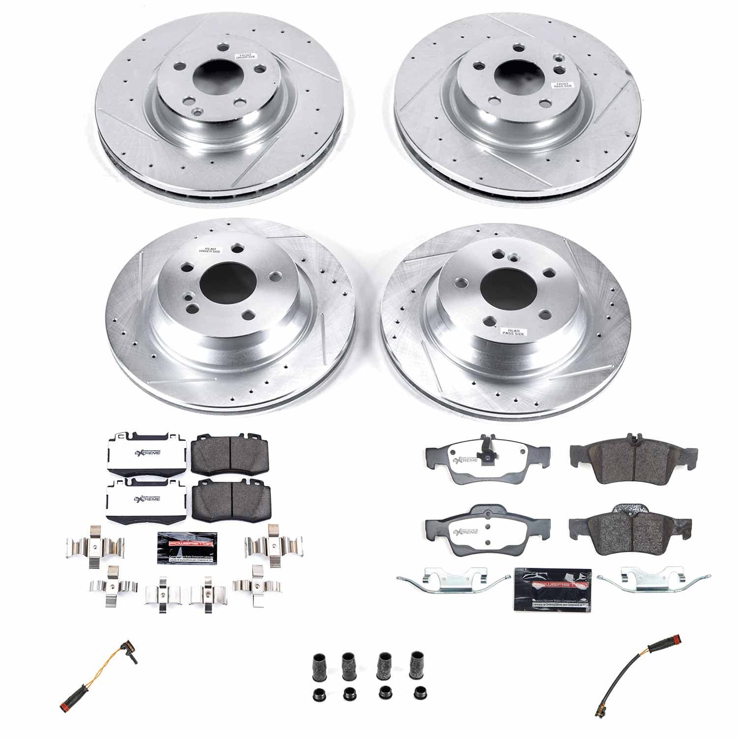 Power Stop - K6602-26 - Front and Rear - Disc Brake Pad and Rotor Kit image 1