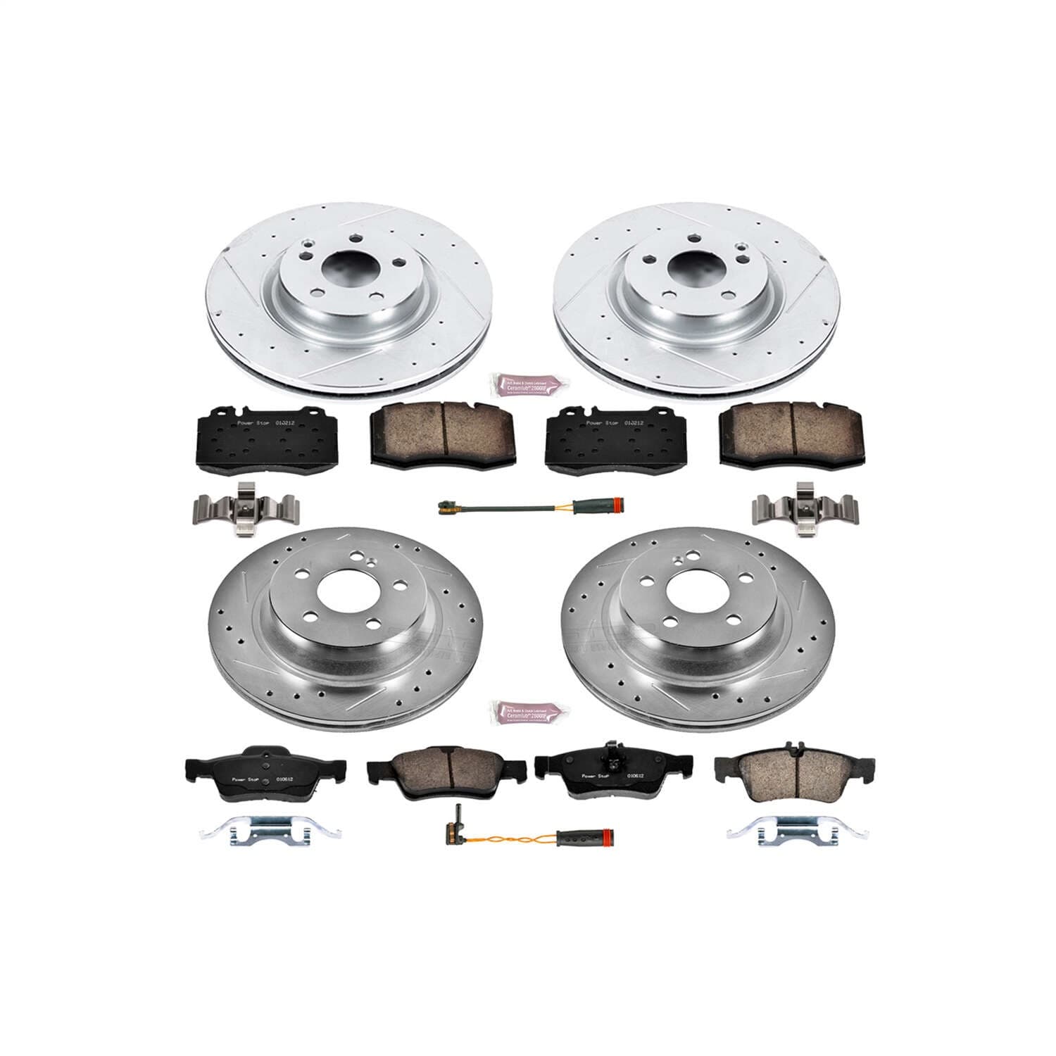 Power Stop - K6602 - Front and Rear - Disc Brake Pad and Rotor Kit image 1