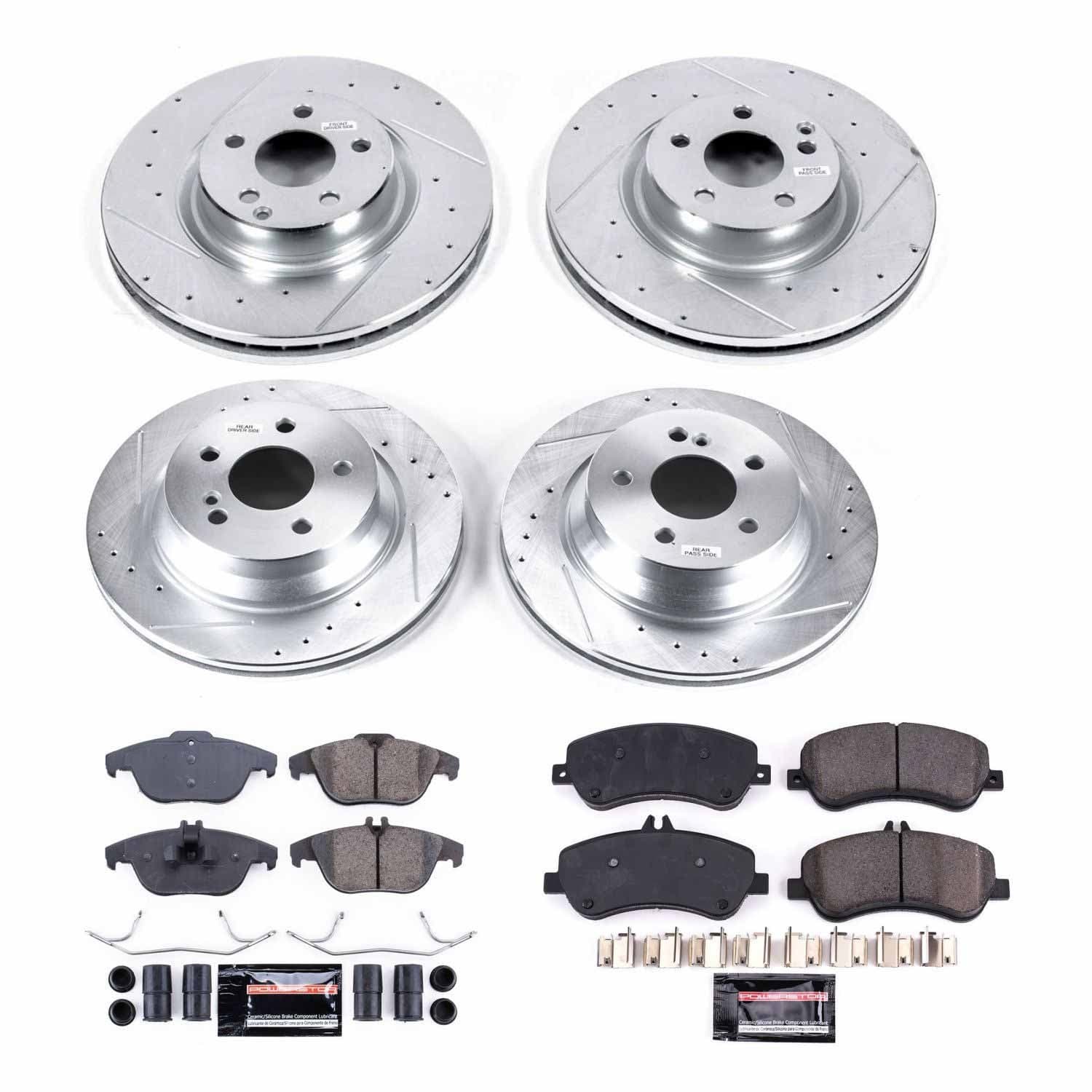 Power Stop - K6604 - Front and Rear - Disc Brake Pad and Rotor Kit image 1