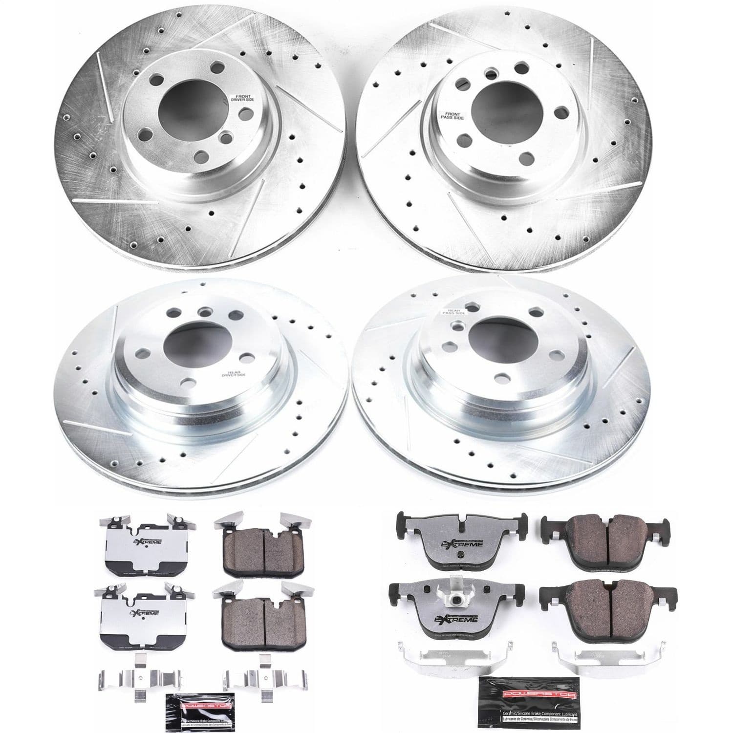 Power Stop - K6654-26 - Front and Rear - Disc Brake Pad and Rotor Kit image 1