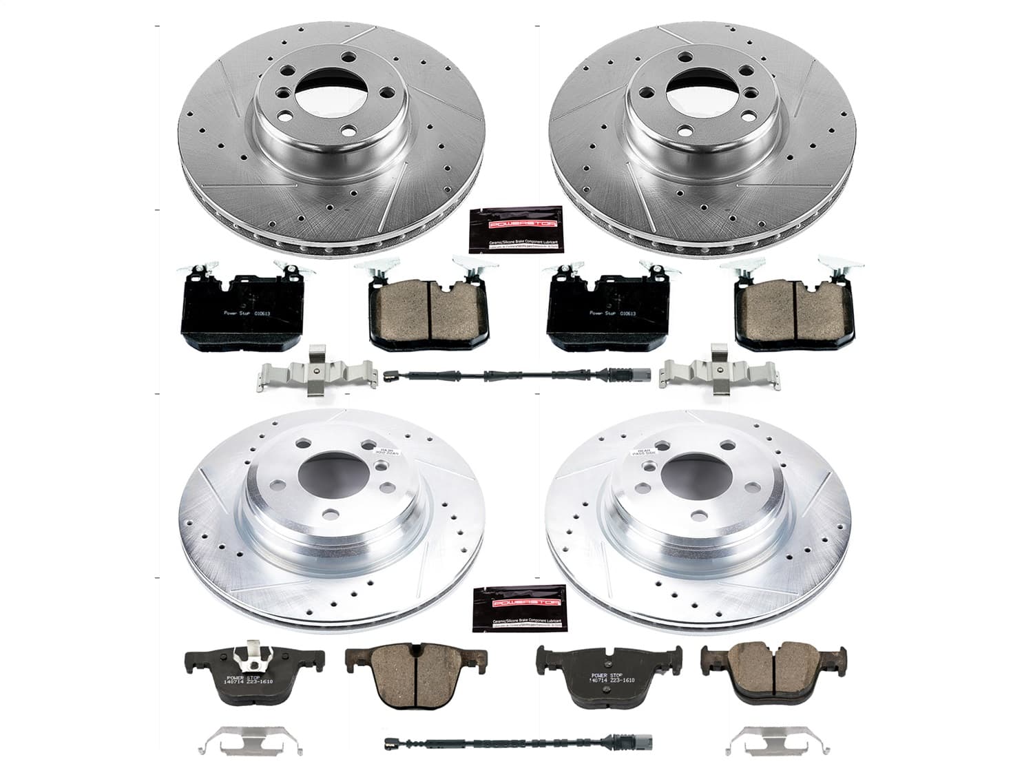 Power Stop - K6654 - Front and Rear - Disc Brake Pad and Rotor Kit image 1