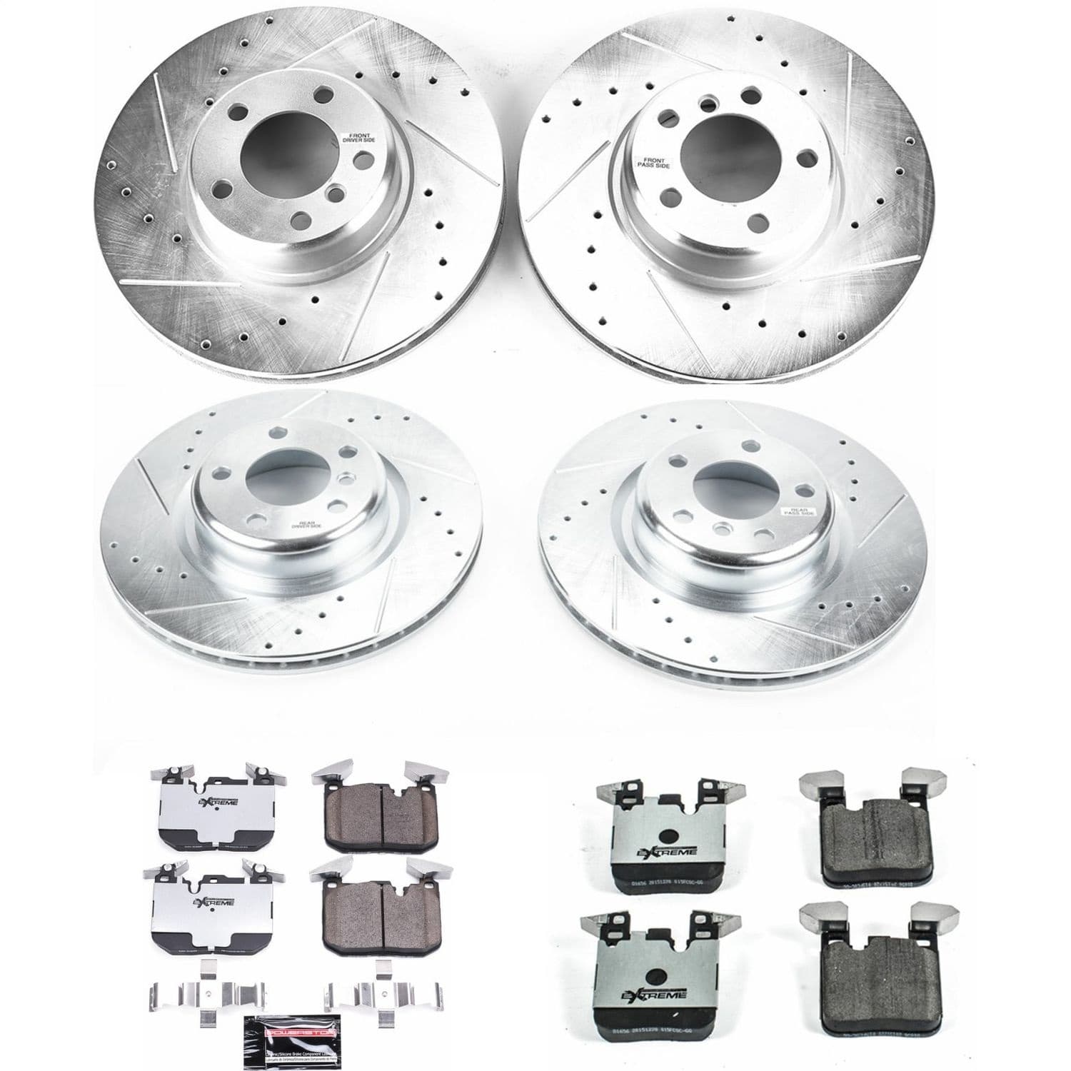 Power Stop - K6655-26 - Front and Rear - Disc Brake Pad and Rotor Kit image 1