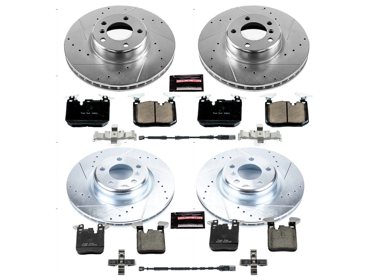 Power Stop - K6655 - Front and Rear - Disc Brake Pad and Rotor Kit image 1