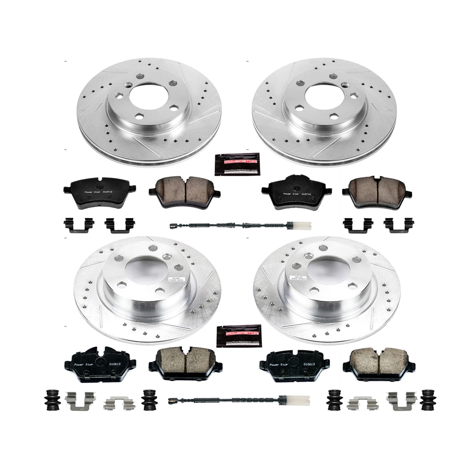 Power Stop - K6663 - Front and Rear - Disc Brake Pad and Rotor Kit image 1
