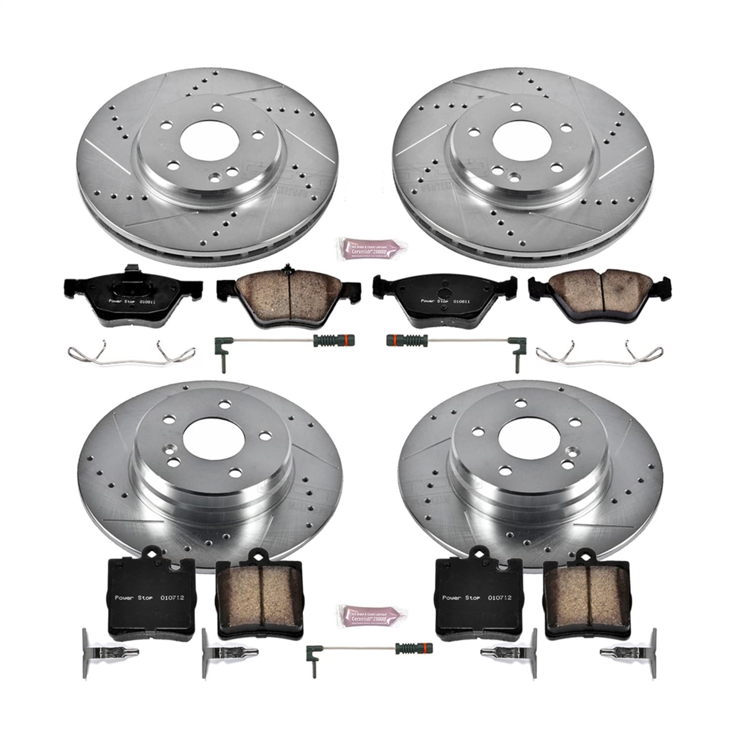 Power Stop - K6700 - Front and Rear - Disc Brake Pad and Rotor Kit image 1