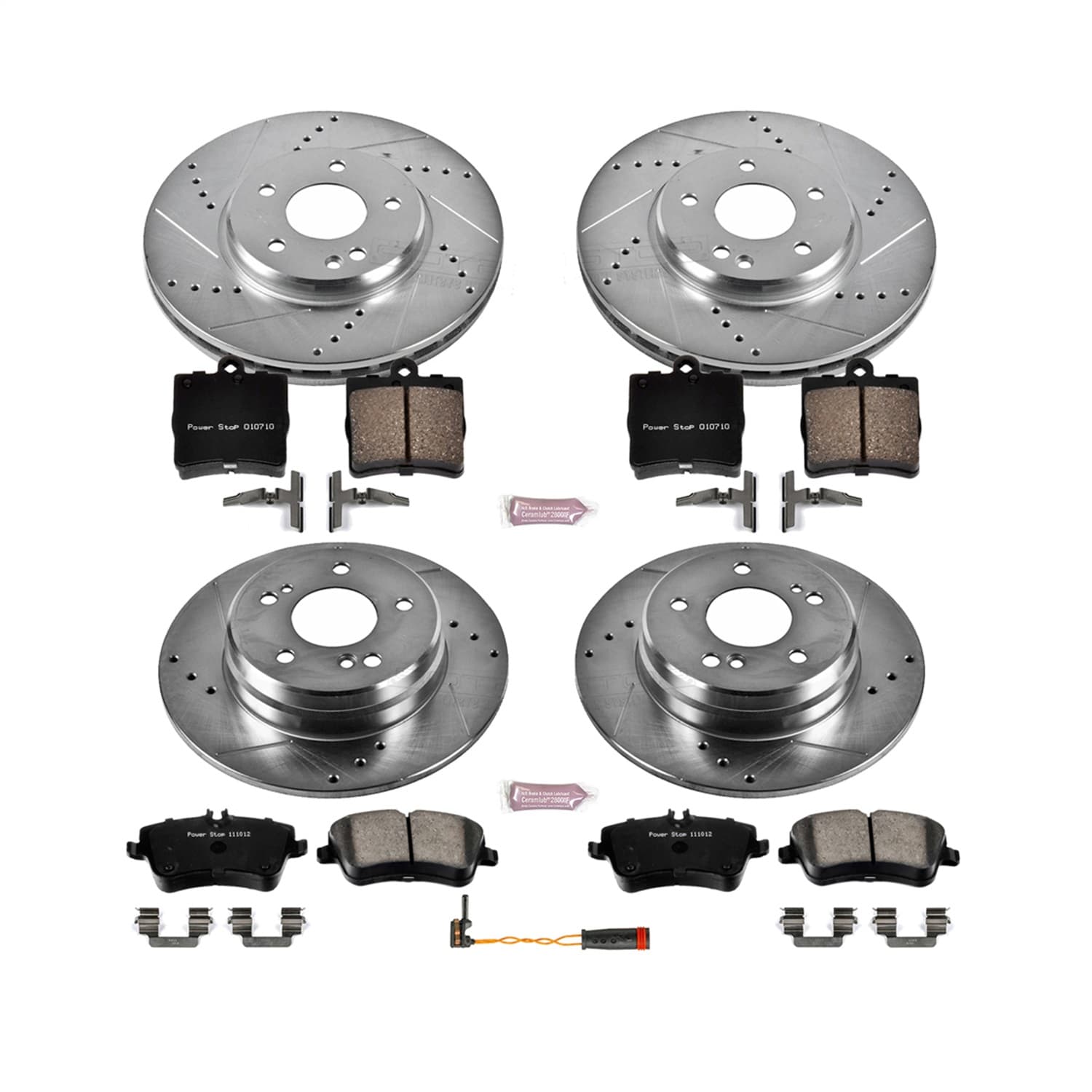 Power Stop - K6703 - Front and Rear - Disc Brake Pad and Rotor Kit image 1