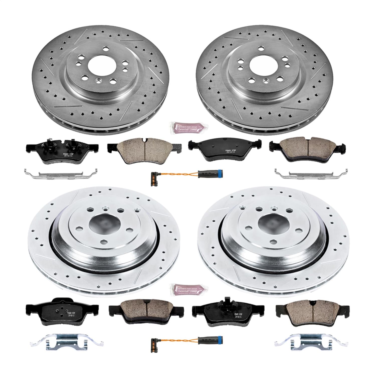 Power Stop - K6711 - Front and Rear - Disc Brake Pad and Rotor Kit image 1