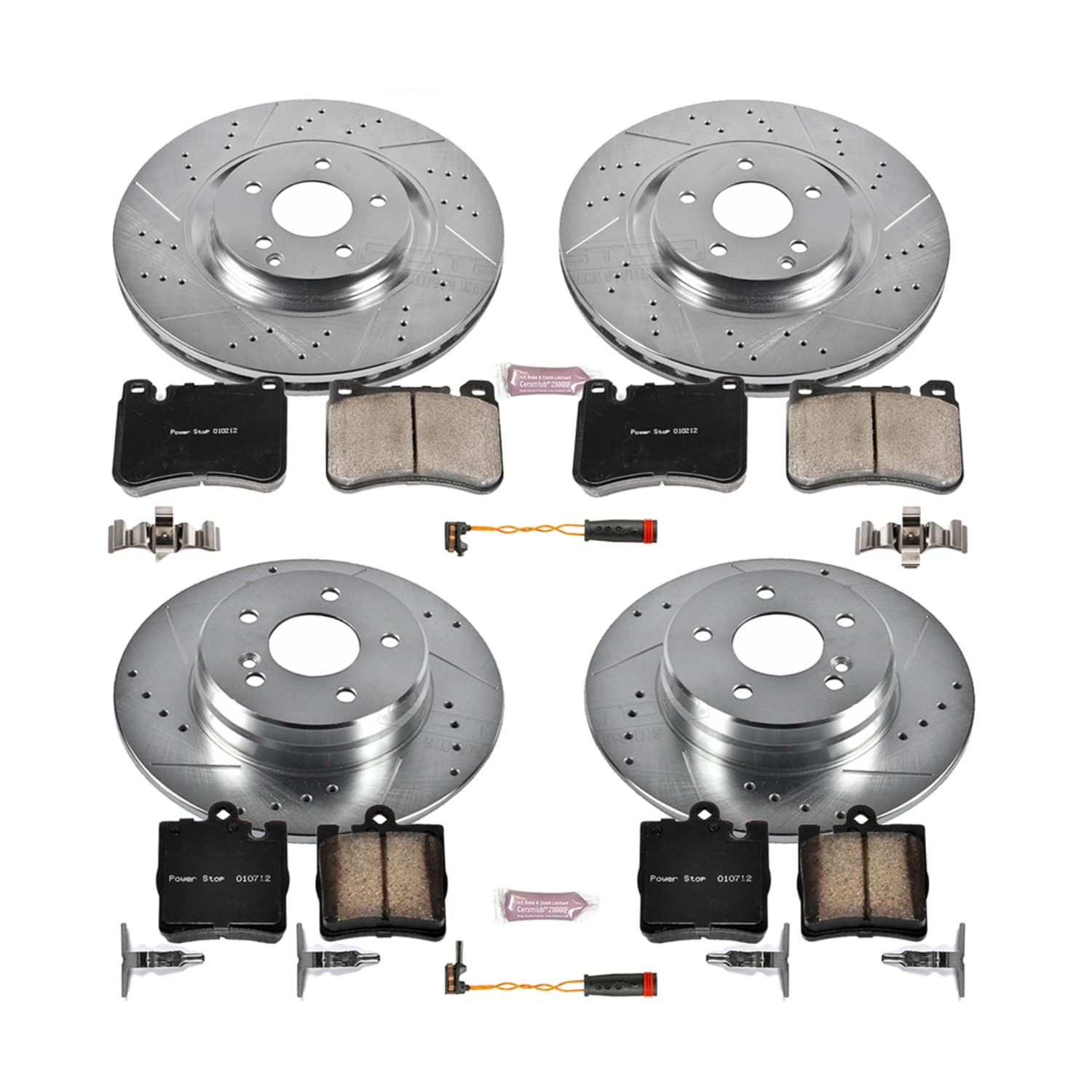 Power Stop - K6714 - Front and Rear - Disc Brake Pad and Rotor Kit image 1
