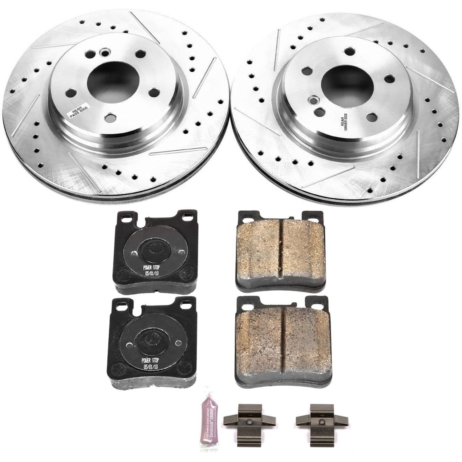 Power Stop - K6718 - Rear - Disc Brake Pad and Rotor Kit image 1