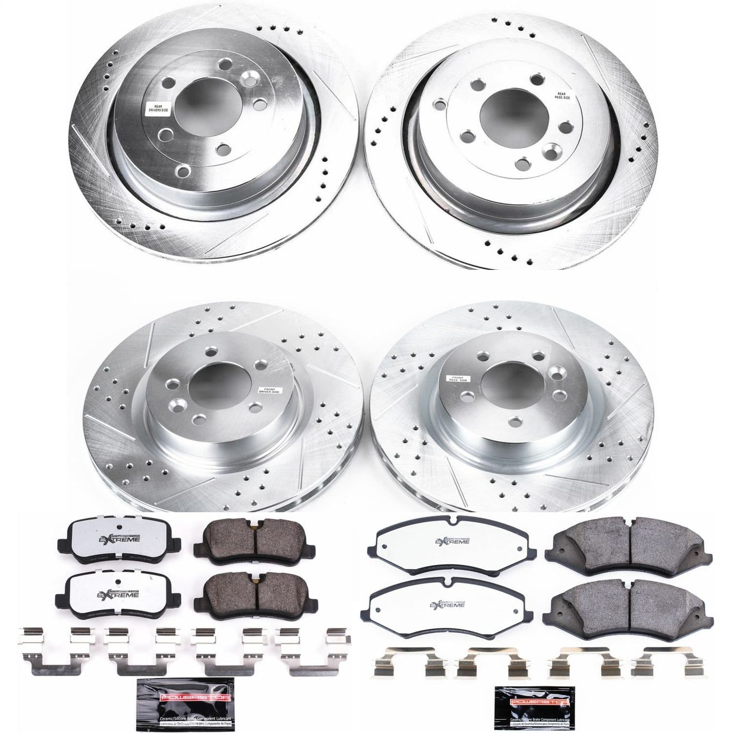 Power Stop - K6720-36 - Front and Rear - Disc Brake Pad and Rotor Kit image 1