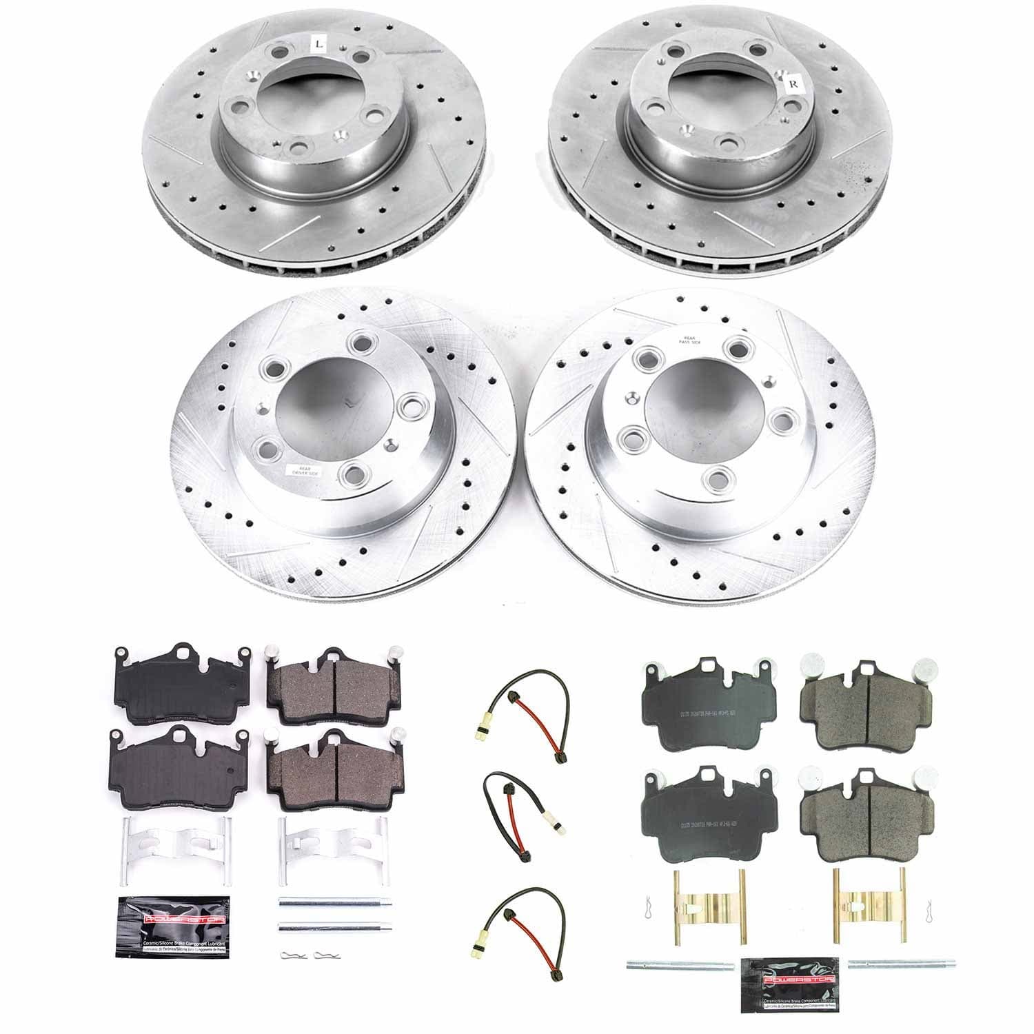 Power Stop - K6733 - Front and Rear - Disc Brake Pad and Rotor Kit image 1