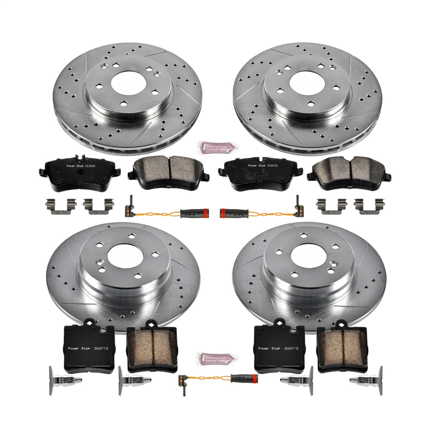 Power Stop - K6745 - Front and Rear - Disc Brake Pad and Rotor Kit image 1