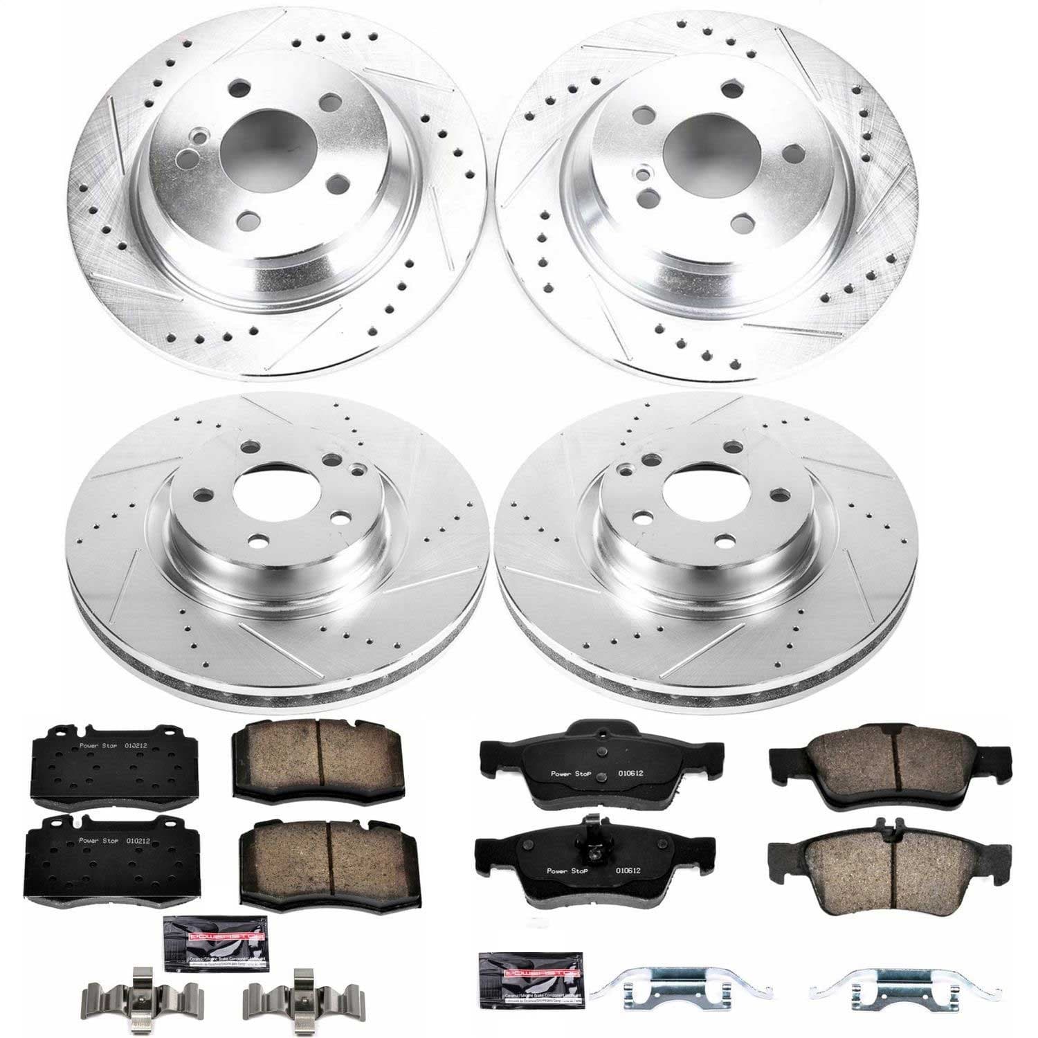 Power Stop - K6754 - Front and Rear - Disc Brake Pad and Rotor Kit image 1