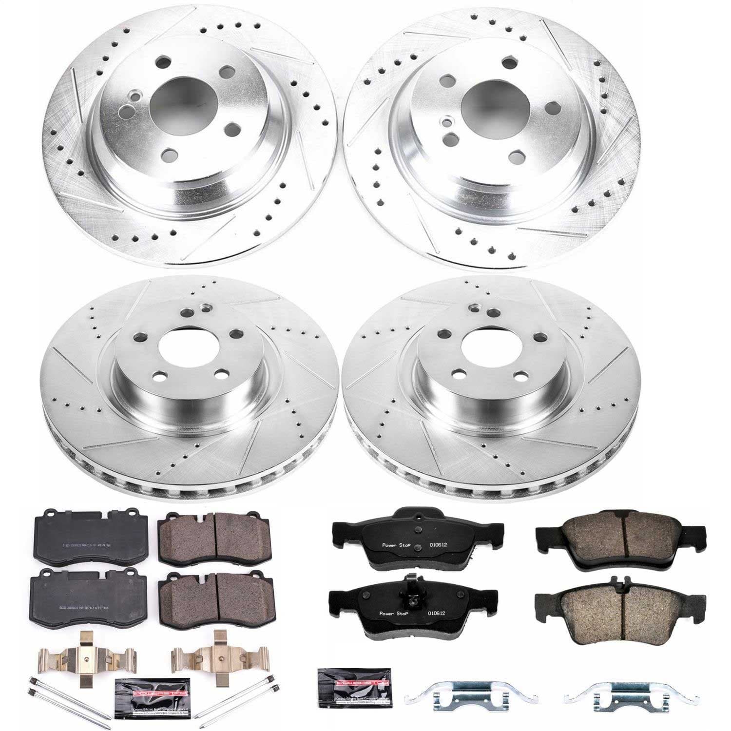 Power Stop - K6758 - Front and Rear - Disc Brake Pad and Rotor Kit image 1