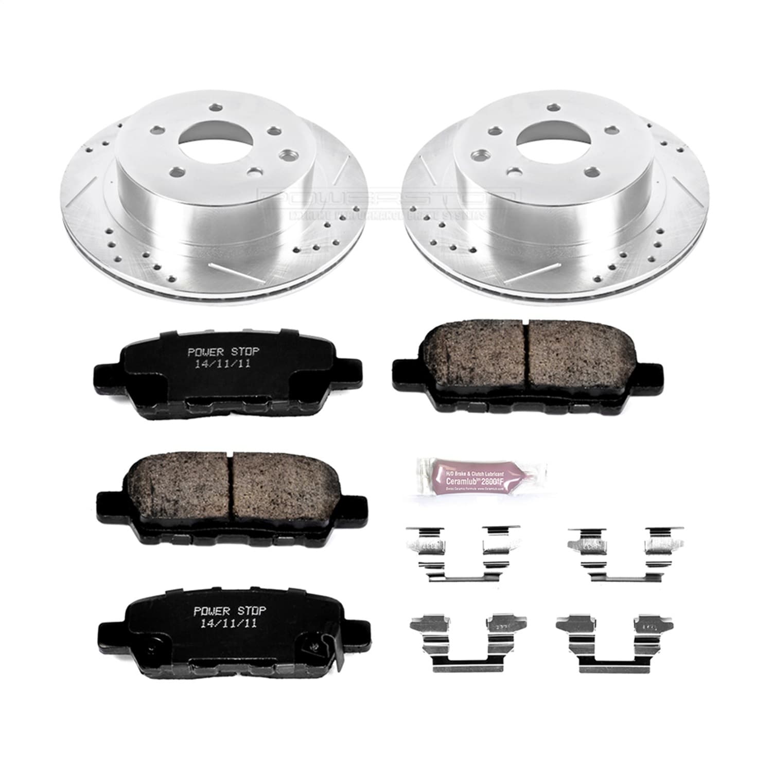 Power Stop - K6761 - Rear - Disc Brake Pad and Rotor Kit image 1