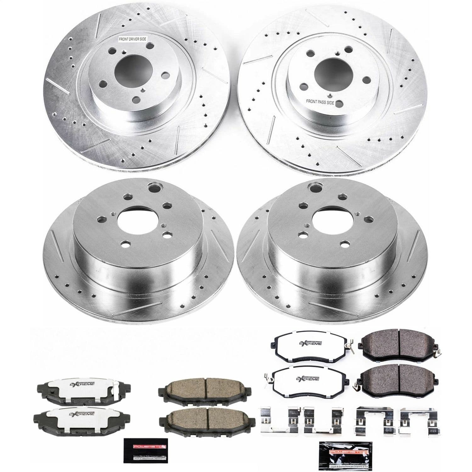Power Stop - K6762-26 - Front and Rear - Disc Brake Pad and Rotor Kit image 1