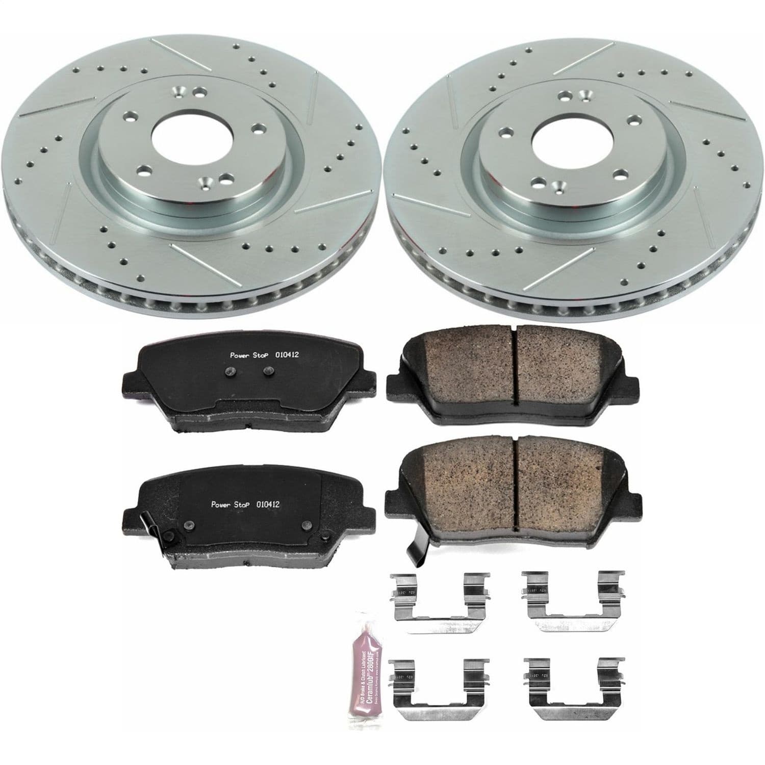 Power Stop - K6764 - Front - Disc Brake Pad and Rotor Kit image 1