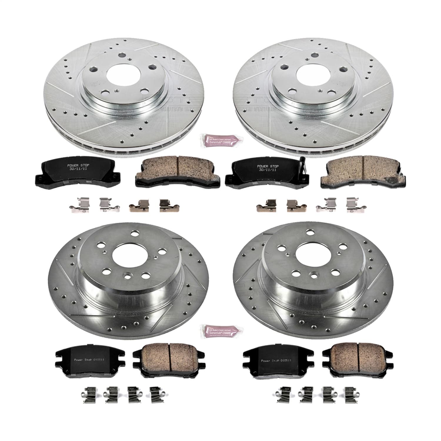 Power Stop - K6783 - Front and Rear - Disc Brake Pad and Rotor Kit image 1