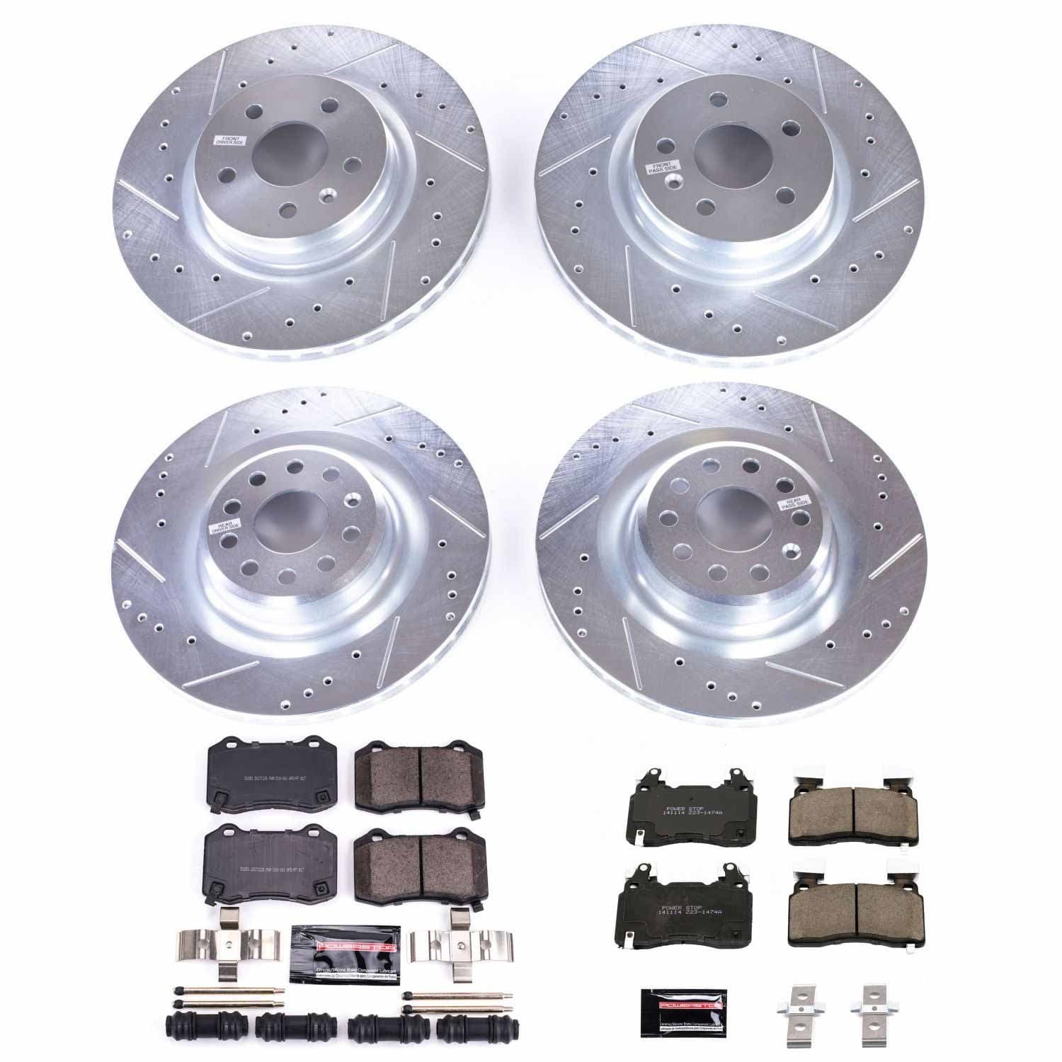 Power Stop - K6797 - Front and Rear - Disc Brake Pad and Rotor Kit image 1