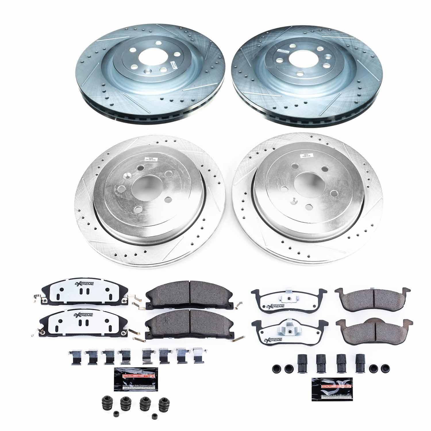 Power Stop - K6804-36 - Front and Rear - Disc Brake Pad and Rotor Kit image 1