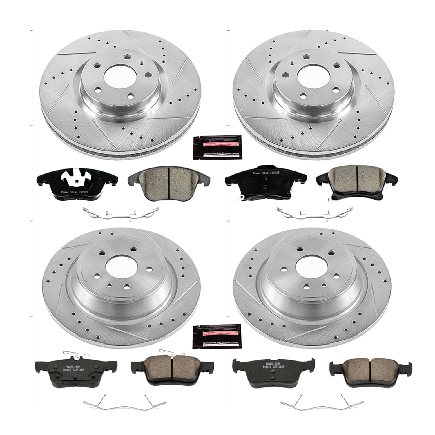 Power Stop - K6815 - Front and Rear - Disc Brake Pad and Rotor Kit image 1
