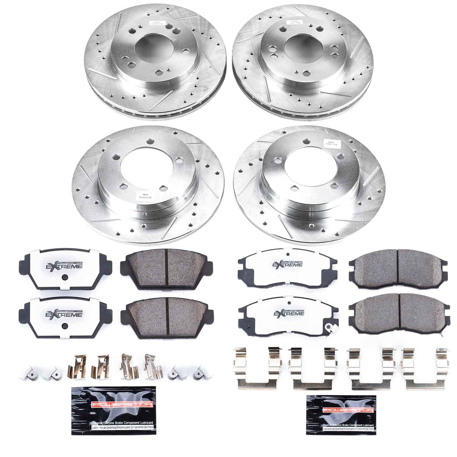 Power Stop - K682-26 - Front and Rear - Disc Brake Pad and Rotor Kit image 1