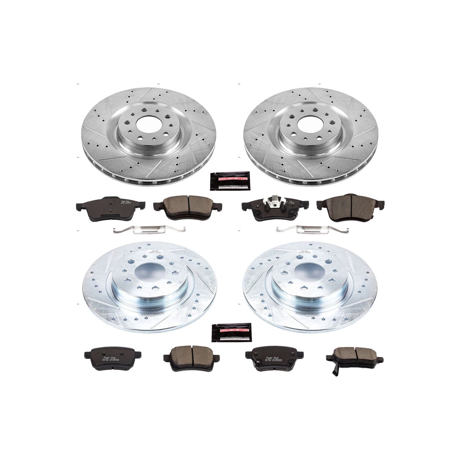 Power Stop - K6839 - Front and Rear - Disc Brake Pad and Rotor Kit image 1