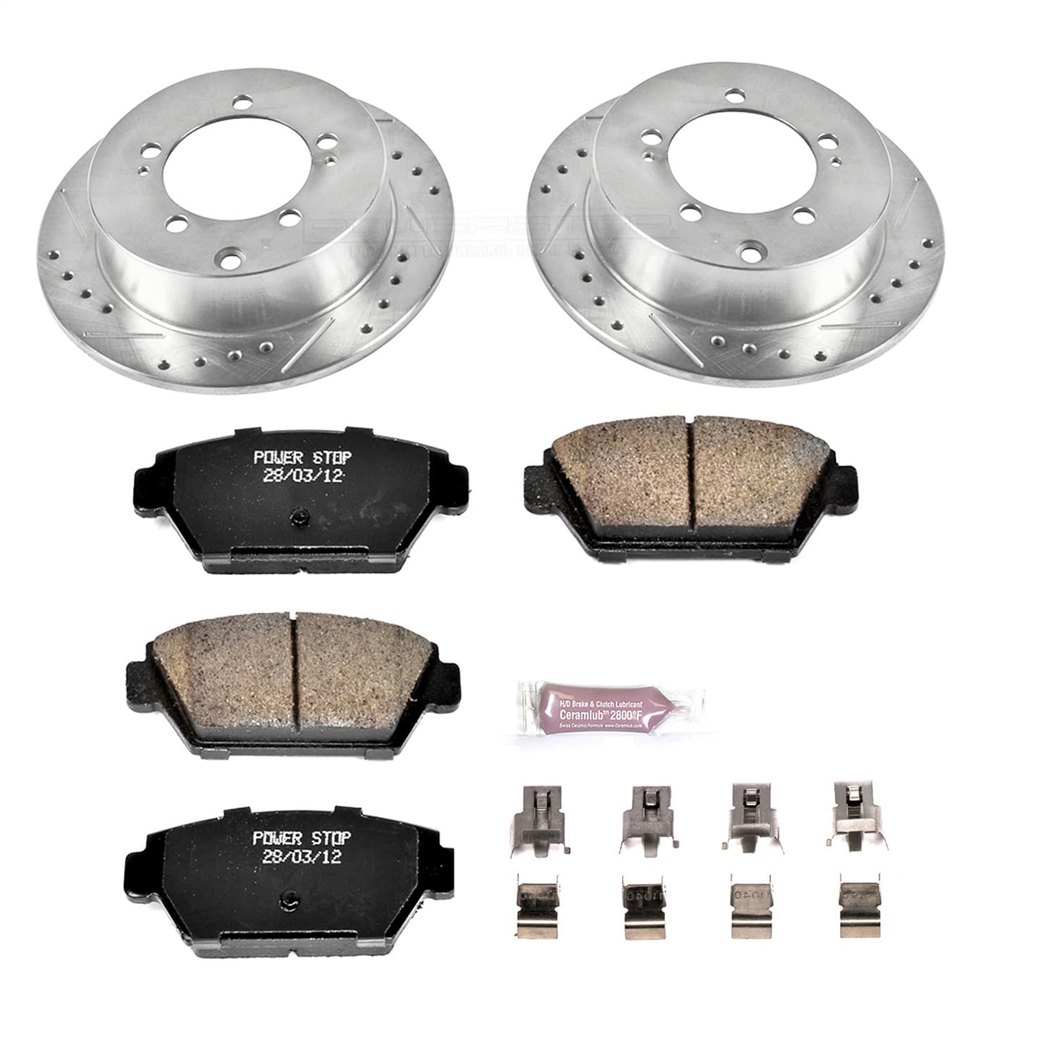 Power Stop - K684 - Rear - Disc Brake Pad and Rotor Kit image 1