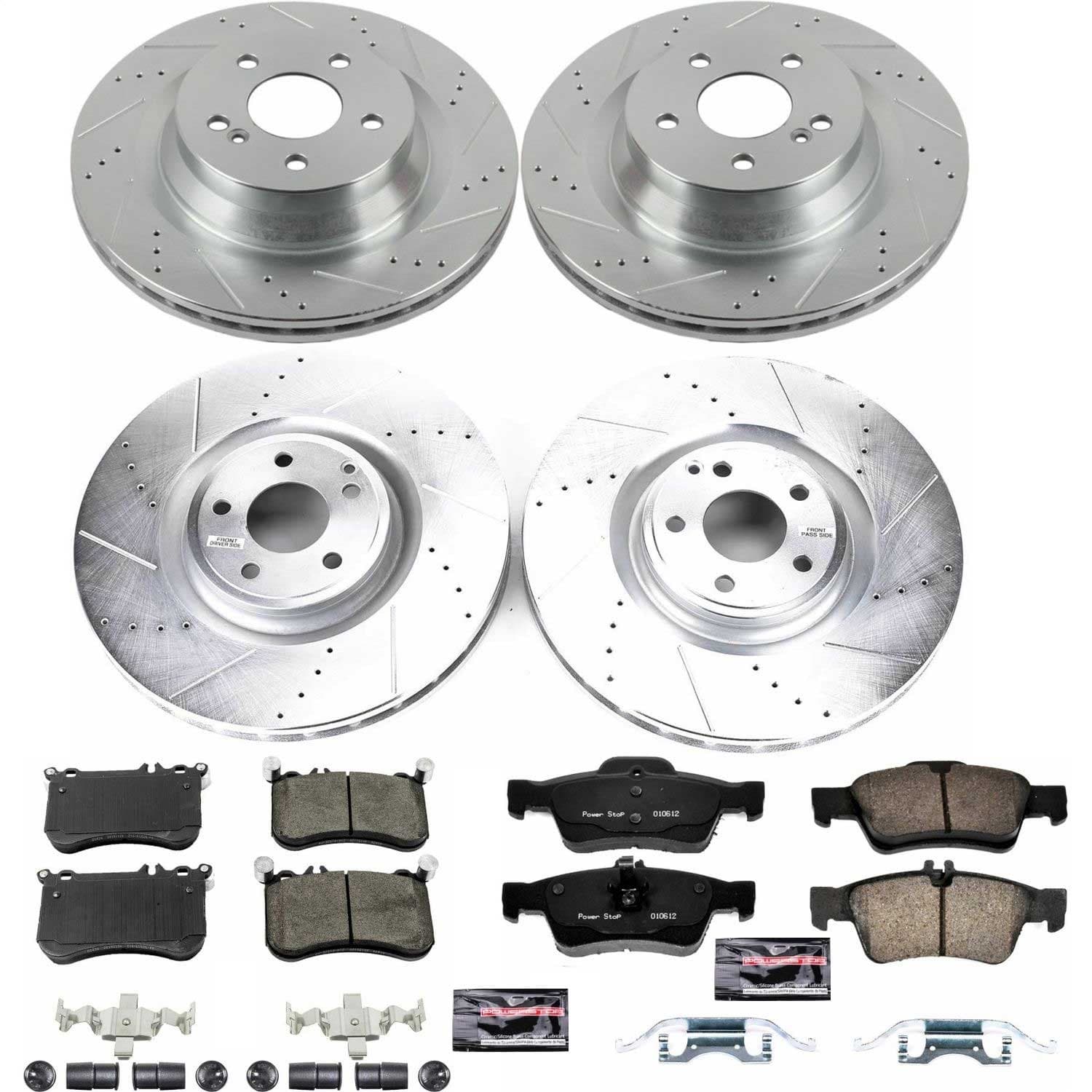 Power Stop - K6885 - Front and Rear - Disc Brake Pad and Rotor Kit image 1