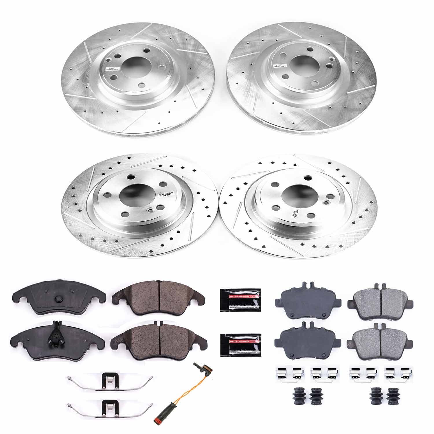 Power Stop - K6891 - Front and Rear - Disc Brake Pad and Rotor Kit image 1