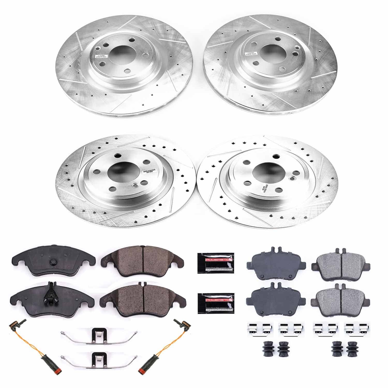 Power Stop - K6892 - Front and Rear - Disc Brake Pad and Rotor Kit image 1