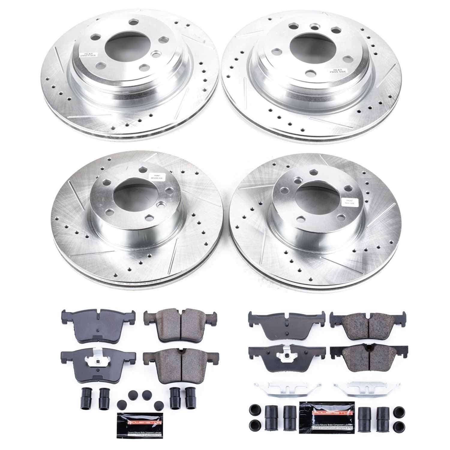 Power Stop - K6925 - Front and Rear - Disc Brake Pad and Rotor Kit image 1